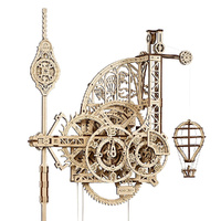 Ugears 3D Wooden Model Aero Clock, Acton 70154