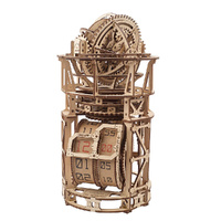 Ugears 3D Wooden Model Sky Watcher Tourbillon Table Clock, Acton 70162