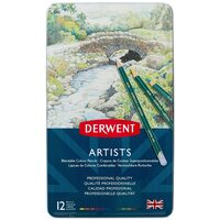 Derwent Artists Tin of 12 - Colour Pencils R32081