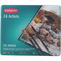 Derwent-Artists 24 Blendable Colouring Pencils in Metal Tin Case