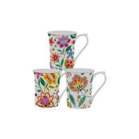 Queens By Churchill Hidden World Mug 200mL Hippy Florals (Set of 6), HIFL00101/6