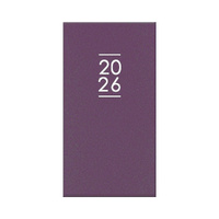 2026 Diary Fashion Slim Week to View Glitter Purple, Design Group YCORDIA4A003