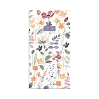 2026 Diary Fashion Slim Week to View Floral Kraft Multi, Design Group YCORDIA4A007