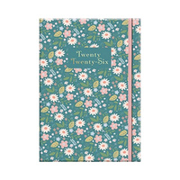 2026 Diary Fashion A5 Week to View Floral Green, Design Group YCORDIA4A011