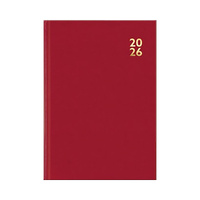 2026 Diary Deluxe A4 Day to Page Hard Cover Red, Design Group YCORDIA4A020