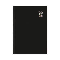 2026 Diary Deluxe A4 Week to View Hard Cover Black, Design Group YCORDIA4A021