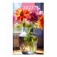 2027 Diary Design Group Fashion Sunflowers Slim Week to View Pink, YCORDIA5A005