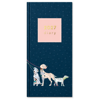 2027 Diary Design Group Fashion Dog Slim Week to View Dark, YCORDIA5A004