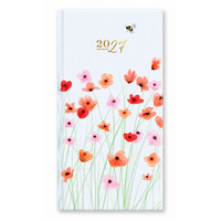 2027 Diary Design Group Fashion Floral Slim Week to View White, YCORDIA5A007