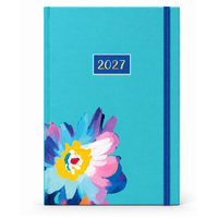 2027 Diary Design Group Fashion Floral Blue Single A5 Week to View Blue, YCORDIA5A011