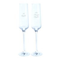 Dartington Crystal Just For You Flute Pair: Mr Right & Mrs Always Right