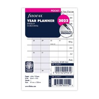 2022 Refill Filofax Year Planner Pocket Horizontal 22-68201