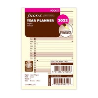 2022 Refill Filofax Year Planner Pocket Vertical Cotton Cream 22-68208