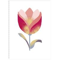 Greeting Card Hello Petal - Pink Tulip Blank Card by Camden Graphics