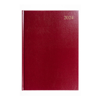 2024 Diary Collins Essential A4 Day to Page Maroon w/ Appointment ESSA41A.78