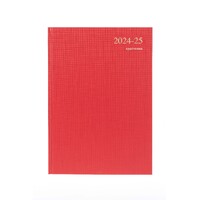 2024-2025 Financial Year Diary Collins Essential A4 Day to Page Red w/ Appt ESSA41M.15