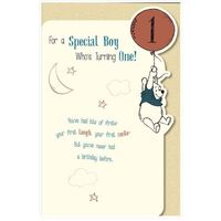 Greeting Card Happy Birthday 1st Birthday for a Special Boy - Winnie the Pooh by Carlton Cards