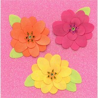 Greeting Card Colourful Fabric Flowers - Blank Card by Papyrus