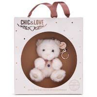 Chic & Love Bailey Bear Bag Charm & Swarovski Birthstone Necklace - FEB Amethyst CAL37552