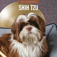 2027 16-Month Calendar Shih Tzu Square Wall, Red Robin RR271266