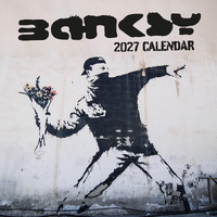 2027 16-Month Calendar Banksy Square Wall, Red Robin RR271094
