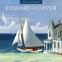 2027 16-Month Calendar Edward Hopper Square Wall, Red Robin RR271100