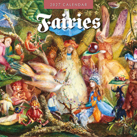 2027 16-Month Calendar Fairies Square Wall, Red Robin RR271103