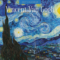 2027 16-Month Calendar Vincent Van Gogh Square Wall, Red Robin RR271117