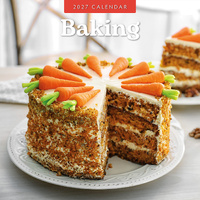 2027 16-Month Calendar Baking Square Wall, Red Robin RR271133