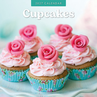2027 16-Month Calendar Cupcakes Square Wall, Red Robin RR271137