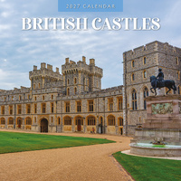 2027 16-Month Calendar British Castles Square Wall, Red Robin RR271147