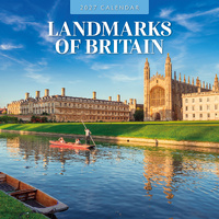 2027 16-Month Calendar Landmarks of Britain Square Wall, Red Robin RR271155