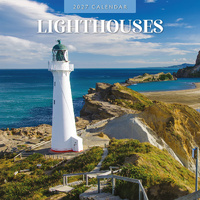 2027 16-Month Calendar Lighthouses Square Wall, Red Robin RR271156