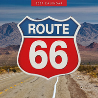 2027 16-Month Calendar Route 66 Square Wall, Red Robin RR271166