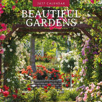 2027 16-Month Calendar Beautiful Gardens Square Wall, Red Robin RR271296