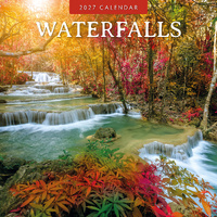 2027 16-Month Calendar Waterfalls Square Wall, Red Robin RR271313