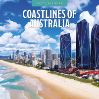 2027 16-Month Calendar Coastlines of Australia Square Wall, Red Robin RR271323