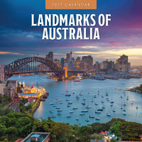 2027 16-Month Calendar Landmarks of Australia Square Wall, Red Robin RR271334
