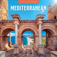 2027 16-Month Calendar Mediterranean Square Wall, Red Robin RR271336