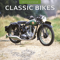 2027 16-Month Calendar Classic Bikes Square Wall, Red Robin RR271369
