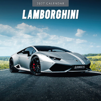 2027 16-Month Calendar Lamborghini Square Wall, Red Robin RR271362