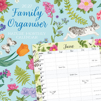 2027 16-Month Calendar Nature Family Organiser Square Wall, Red Robin RR271075