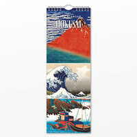 2027 16-Month Calendar Hokusai Slim Wall, Red Robin RR272036