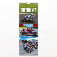 2027 16-Month Calendar Superbikes Slim Wall, Red Robin RR272081