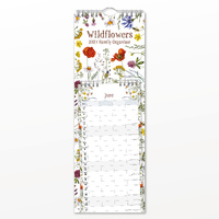 2027 16-Month Calendar Wildflowers Slim Wall, Red Robin RR272020
