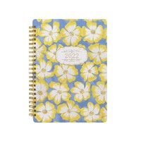 2022 Diary Bloom A5 Week to View Multilanguage Yellow by Letts 22-081143
