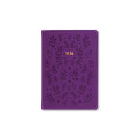 2024 Diary Woodland A6 Week to View Purple Multilanguage, Letts 24-082169