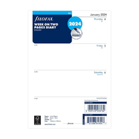 2024 Refill Filofax Classic A5 Week to View White 24-68522