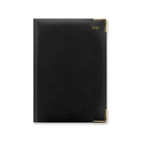 2026 Diary Letts of London Classic A5 Week to View Vertical w/ Appointments Black C32XBK