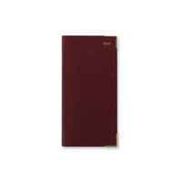 2026 Diary Letts of London Classic Slim Week to View w/ Appointments Burgundy T35SUBG